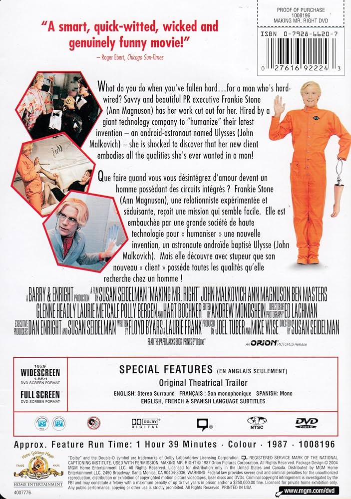Making Mr. Right: Amazon.co.uk: DVD & Blu-ray